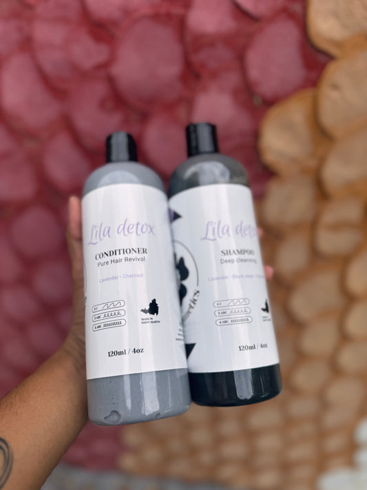 Lila Detox shampoo and conditioner